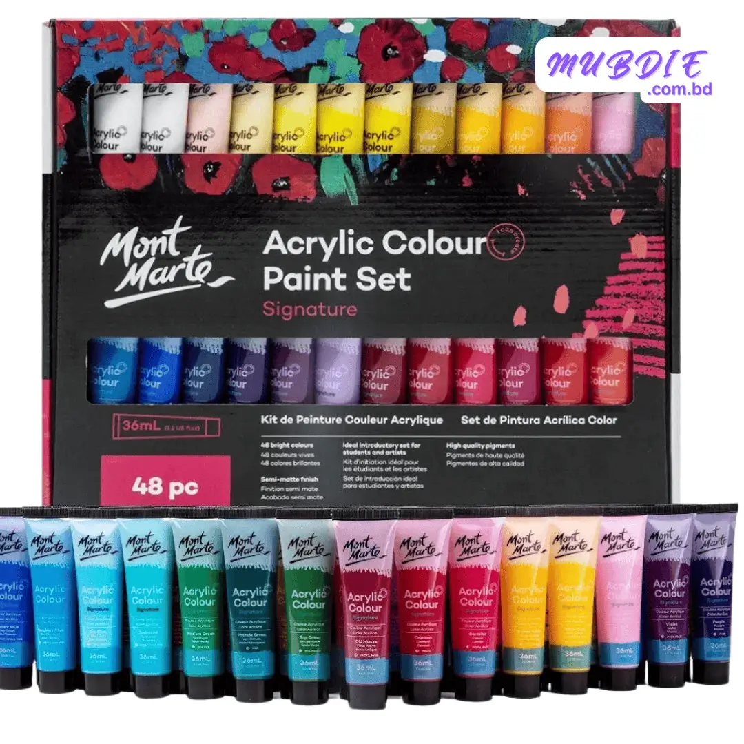Mont Marte Acrylic Paint Set 48 Colors 36ml 2