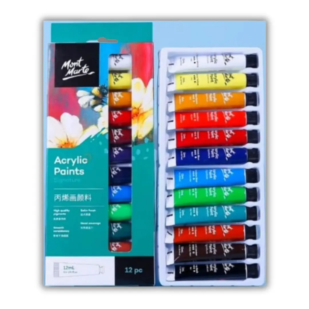 Mont Marte Acrylic Paint set 12 Colour 12 ml Signature set (1)