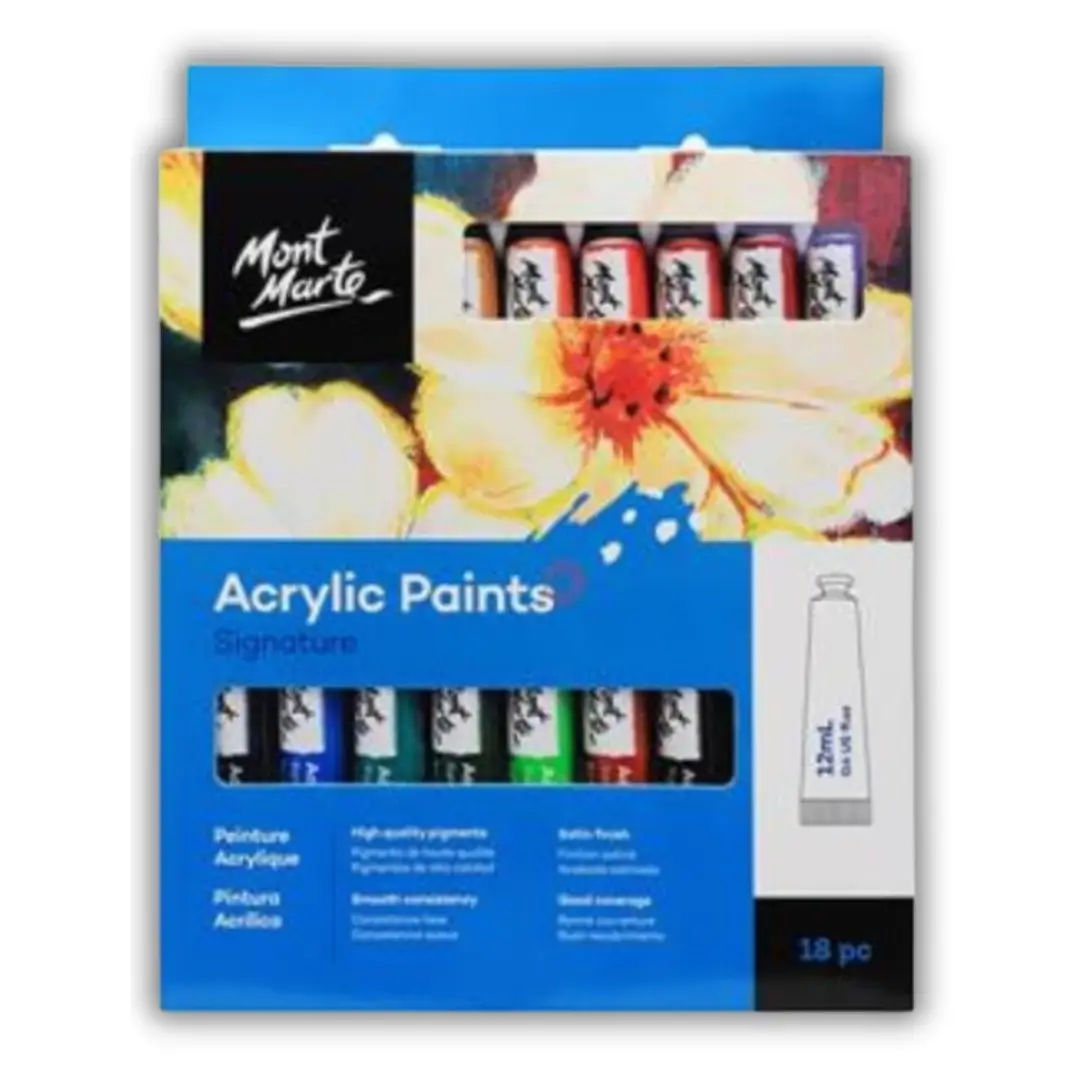 Mont Marte Acrylic Paint set 18 Colour 12 ml Signature set