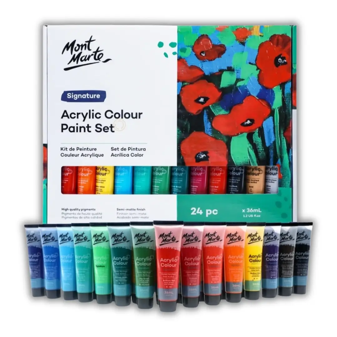 Mont Marte Acrylic Paint set 24 Colour 36 ml Signature set (1)