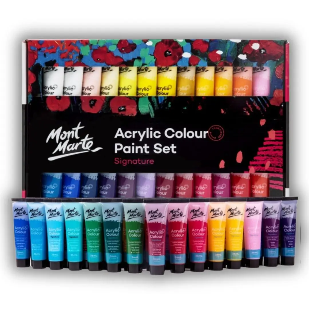 Mont Marte Acrylic Paint set 36 Colour 36 ml Signature set